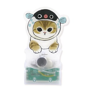 Miravivi 貓福珊迪擺動小立牌 太陽能電子零件, 河豚頭套, 1個