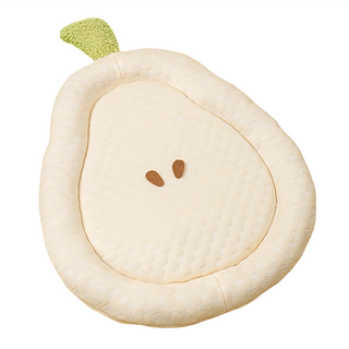 毛皇上 水果造型墊, 西洋梨 米色, 1個