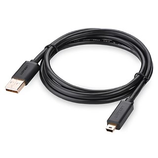 UGREEN 綠聯 USB-A-Mini USB傳輸線, 3m, 黑色, 1條