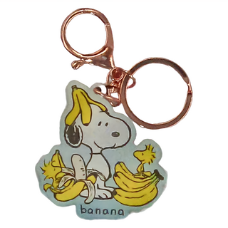 PEANUTS 史努比 水果系列鑰匙圈 RZDBC164F0, 香蕉, 1個