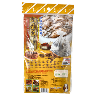 大廚 大桶藥膳袋 8號 39 x 28cm 方便燉煮藥膳、煲湯 一次性使用, 2個, 1包