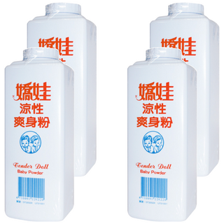嬌娃 涼性爽身粉 保持身體乾爽, 300g, 4瓶