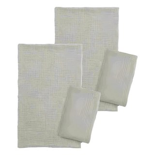 KU.KU Duckbill 酷咕鴨 雲朵皺布六層紗布澡巾, 山系灰, 2條