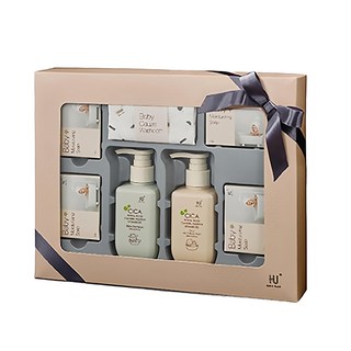 KU.KU Duckbill 酷咕鴨 KUKU PLUS 舒敏積雪草寶寶沐浴禮盒 (洗髮精250ml + 洗髮沐浴乳250ml + 潔膚皂x4 + 潔膚巾), 1盒