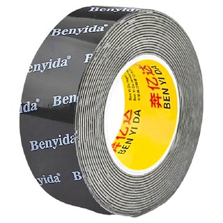 奔億達 超強力雙面膠 2cm, 黑色, 1個