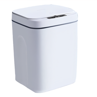智能感應垃圾桶, 白色, 14L/16L, PP/ABS材質, 需四顆3號(AA)電池