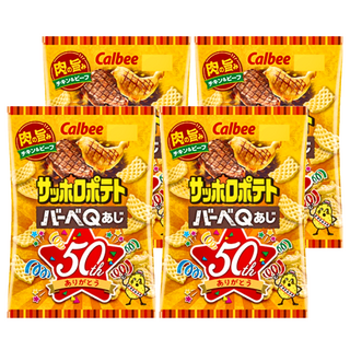 Calbee 卡樂比 Sapporo Potato BBQ風味餅 72g, 4包