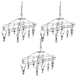 不鏽鋼橢圓曬衣架 29x13cm, 3組