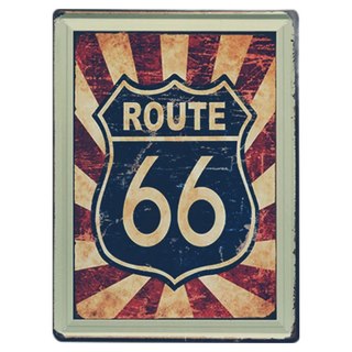 OPUS LOFT 純真年代 仿舊鐵皮畫 美國66號公路, 30 x 40cm