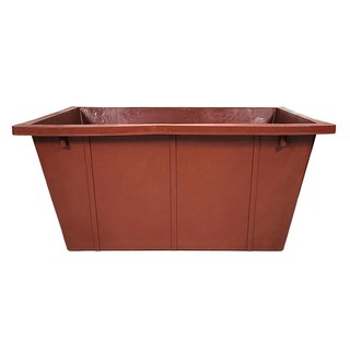 橡膠方形盆, 1個, 紅色