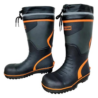 三和牌 半筒塑鋼頭橡膠輕量防護雨鞋 工作鞋, 黑色, 不適用