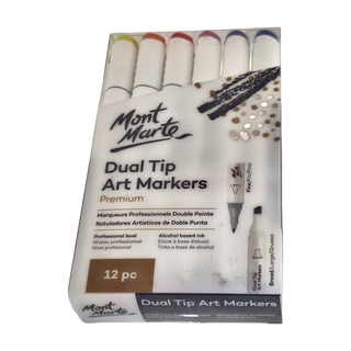 Mont Marte 蒙瑪特 設計用雙頭馬克筆 12色, 1組