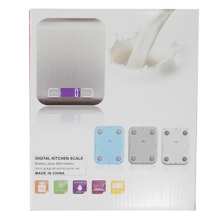 不銹鋼多功能電子秤, LED藍光顯示, AAA 4號電池, 18*14*1公分, 單一商品, 1個