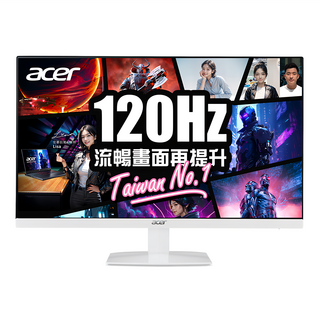 宏碁 Acer 彩色液晶顯示器 HA240Y G0wmix FHD解析度 120Hz更新率 內建雙喇叭 1ms反應時間 IPS面板, 60cm