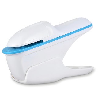 AHOYE 強力無針訂書機 可訂8頁, 1個, 白色 + 藍色