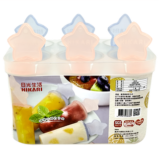 HIKARI 日光生活 冰棒結冰器 12.5 x 8.3 x 10.7cm M038 自製冰棒, 藍色 + 橘色, 1個