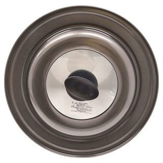 TAKEHARA 竹原製缶 竹園鍋蓋 Premium 鋼板玻璃板材質, 28cm, 1個