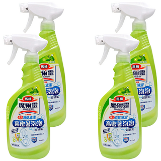 Kao 花王 Magiclean 魔術靈 高密泡馬桶清潔劑 噴槍式 草本消臭 可倒噴設計, 500ml, 4瓶