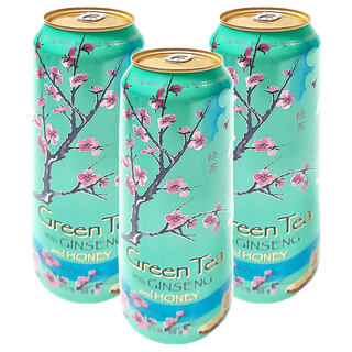 Arizona 亞歷桑納 蜂蜜人蔘綠茶 650ml, 3罐