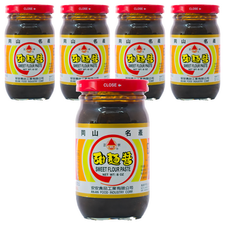 名山牌甜麵醬, 岡山名產, 純素, 230g, 5罐