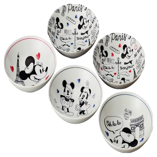 maebata 陶瓷五入盤, 1組, 直徑14 x 高4.5cm, 米奇