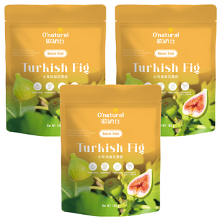 O'natural 歐納丘 土耳其無花果乾 100g 整顆新鮮無花果製成 無添加防腐劑, 3袋