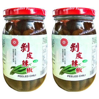 HO SONG 禾松 全素剝皮辣椒，純釀黑豆蔭油調製, 450g, 2瓶