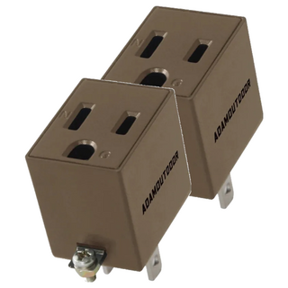 ADAMOUTDOOR 3轉2電源轉接頭 PW-301W 15A/AC125V/1650W Max, 沙色, 2個