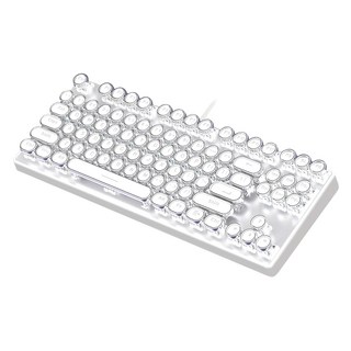 Neon 台灣霓虹 87鍵復古龐克真機械電競鍵盤 原廠保固, 白光