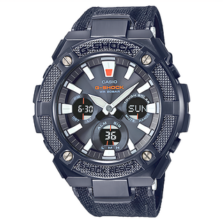 CASIO 卡西歐 G-SHOCK 手錶 防水200米 分層防護耐衝擊構造 雙重LED燈, 黑色