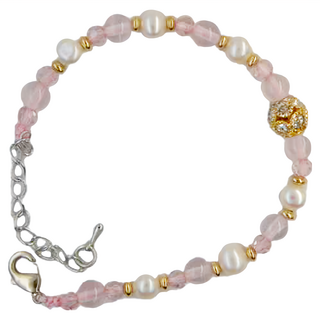 時尚潮流款 晶鑽珍珠三效合一手鍊