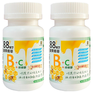 BioBank 大金宏醫 88種蔬果B群 + C + 綠蜂膠, 30顆, 15g, 2罐