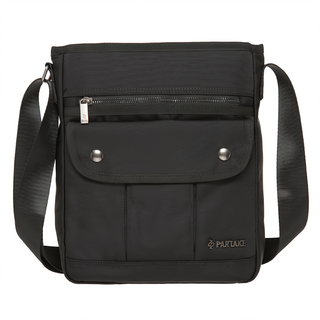 PARTAKE 直式側背包 PT21-E5-62BK, 23 x 28 x 7 cm, 黑色