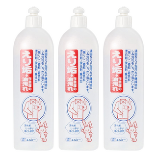 elmie 愛兒美 衣領髒污油垢清潔劑 無添加!不含磷、香料、染色劑、漂白劑、螢光劑 日本製造, 500ml, 3瓶