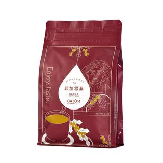 SATUR 薩圖爾 耶加雪菲精品咖啡豆 2022世界評鑑93分 孔加G1日曬豆 特有花果香 蘭姆酒尾韻, 咖啡豆(無研磨), 225g, 1包