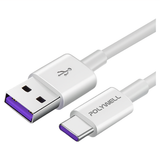 POLYWELL 寶利威爾 USB-A-USB-C 5A快充線, 1m, PW15-W45-M670, 1條