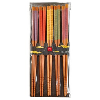 SUNLIFE 天然竹筷子 煤竹 22.5cm, 混和顏色, 筷子5雙, 1包