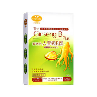 Angel LaLa 天使娜拉 薑黃人蔘蜆B群緩釋 加強錠 高濃度完整複方B群 緩釋速攻, 30錠, 455mg, 1盒