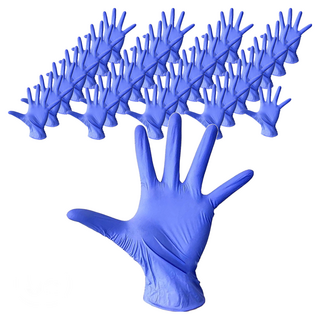 MEDIHAND 美恆 NBR 手套 薄款 指尖防滑, 藍紫色, M, 5盒