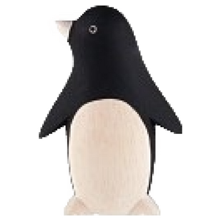 T-Lab. 手刻原木小動物 企鵝 1入, 4~7 x 3~5 x 4~8cm