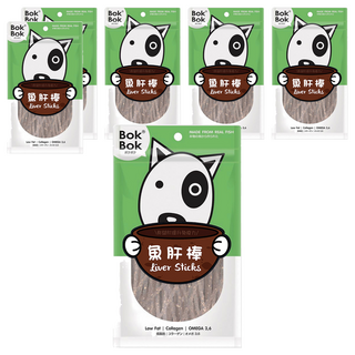 Bok Bok 鮮吃魚 魚肝棒, 低脂, 膠原蛋白, Omega 3,6, 50g, 6包, 魚肝