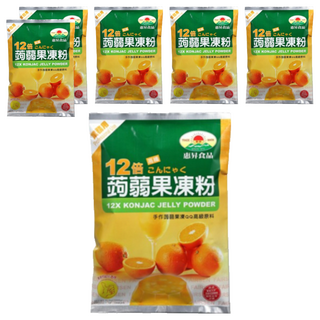 FAIRSEN 惠昇食品 12倍蒟蒻果凍粉, 台灣製造，品質安心, Q滑有彈性，清爽可口, 1kg, 6包