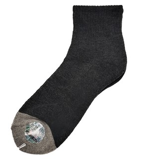 MI MI LEO 竹炭除臭運動氣墊襪 22-26cm, 灰色, 6雙