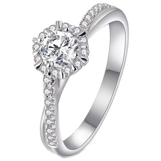 CF Diamond 女戒 莫桑鑽 星織 1克拉 鑽戒 可調式戒圍, A0615