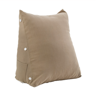 JINDACHI 金大器 簡約立體三角靠墊枕, 45 x 25 x 45cm, 湮灰棕