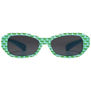 Chicco 兒童款太陽眼鏡, 12個月以上, 童趣鱷魚花紋造型, 卓越防曬性能鏡片, 舒適平滑可彎曲鏡框, 10.9 x 12 x 3.5cm, 鱷魚天空藍