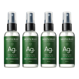 MOONLIGHT 莯光 Ag+銀離子茶樹精油抗菌噴霧 4瓶 80ml