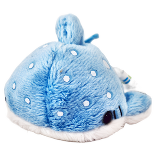迷你動物造型絨毛沙包娃娃，藍色鯨魚造型，聚酯纖維材質，6歲以上適用, 小鯨鯊, 4.5cm, 1個