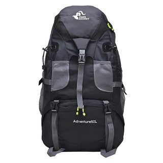 Free Knight 自由騎士 50L 登山包, 大容量, 輕量化, 舒適透氣, 黑色, 62 x 37 x 25cm