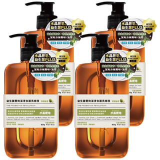 南僑水晶 益生菌雙效潔淨食器洗滌液 清新柚香, 800g, 4瓶